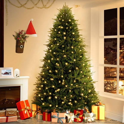 Camden 7.5ft Prelit Artificial Christmas Tree with Foot Pedal, 2755 Branch Tips, 600 Warm Lights