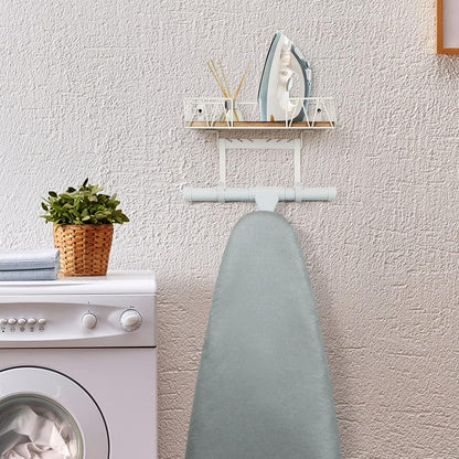 TJ.MOREE Ironing Board Hanger Wall Mount - Laundry Room Decor Iron and Ironing Board Holder with