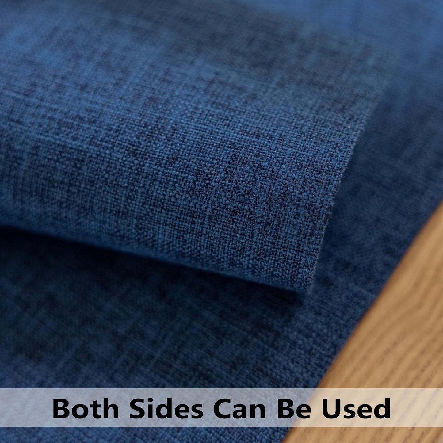 Demetex Cloth Table Placemats Heat Resistant Linen Place Mats Set of 4 Navy Blue Stains Resistant