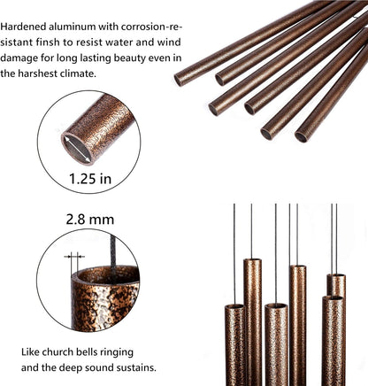 44 Inch Wind Chimes for Outside Deep Tone Sound Like Church Bell Rings Memorial Mother Day Copper