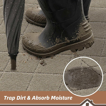 BEQHAUSE Dirt Trapper Door Mat 24" x 60", Doormat Non-Slip Entryway Rugs Washable, Dog Door Mat