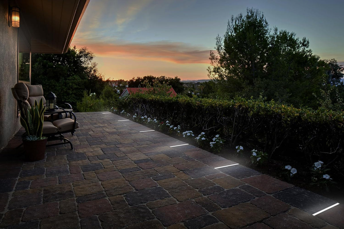 LUMENGY Paver Light Slim 0.5x9 Inch (0.55 x 8.85 inches) Glare-Free Steel Lighting for Pavers