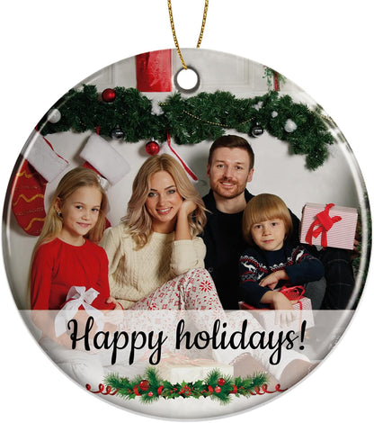 Personalized Christmas Ornaments, Custom Photo & Text 2025 Christmas Tree Ornament, Ideal for Xmas