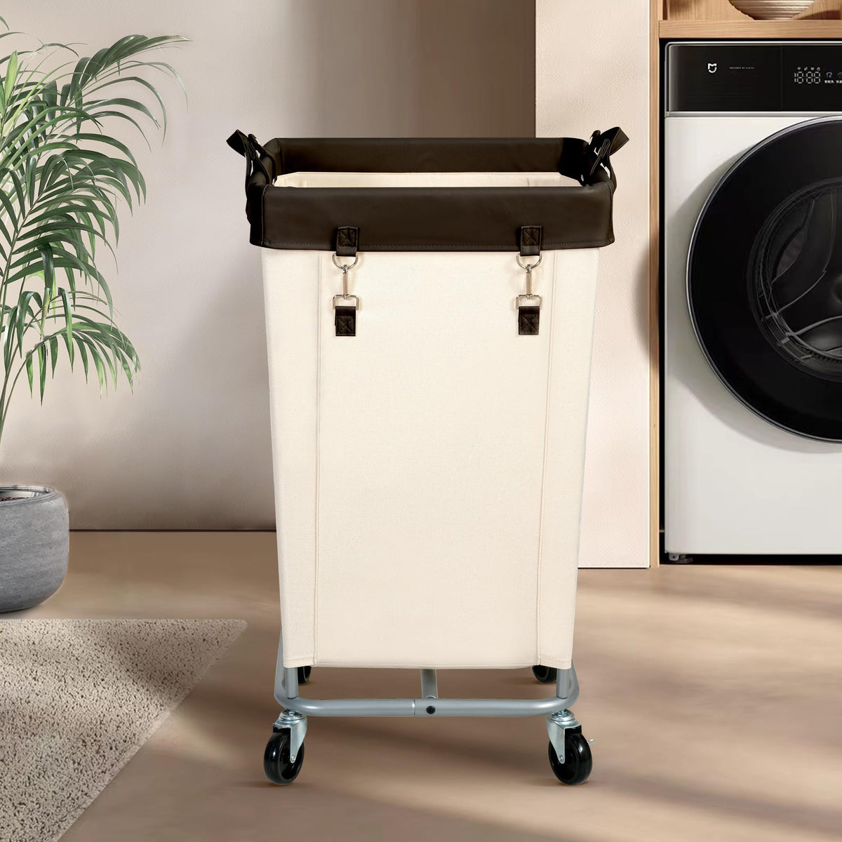 STO STO Laundry Hamper with Wheels, 160L Rolling Laundry Sorter Cart with Heavy Duty Steel Frame