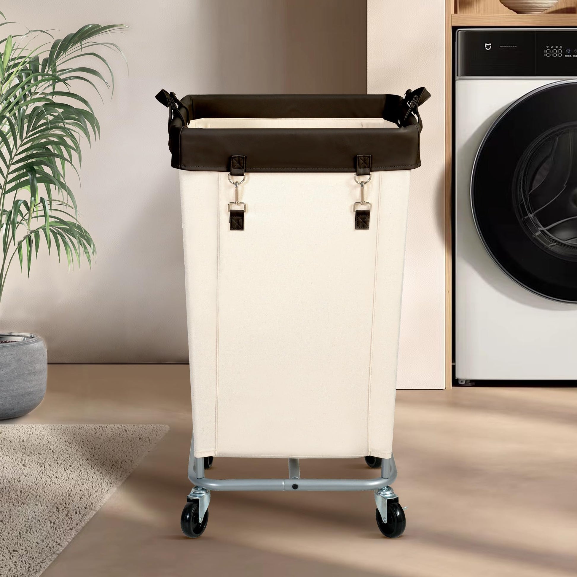 STO STO Laundry Hamper with Wheels, 160L Rolling Laundry Sorter Cart with Heavy Duty Steel Frame