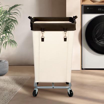 STO STO Laundry Hamper with Wheels, 160L Rolling Laundry Sorter Cart with Heavy Duty Steel Frame