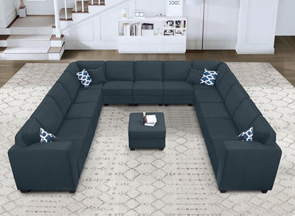 L Lengend Vansen Modular Sectional Sofa U Shaped Couch with Ottoman Modern Reversible Corner