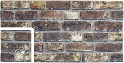 Dundee Deco 3D Wall Panels Faux Brick - Cladding Grey Brown Stone Look Wall Paneling, Styrofoam