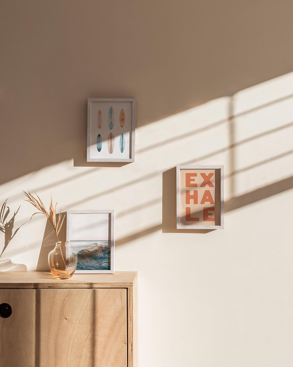 Haus and Hues 5x7 Natural White Wood Photo Frame Set of 15 - Mini Picture Frames Bulk Gallery Set