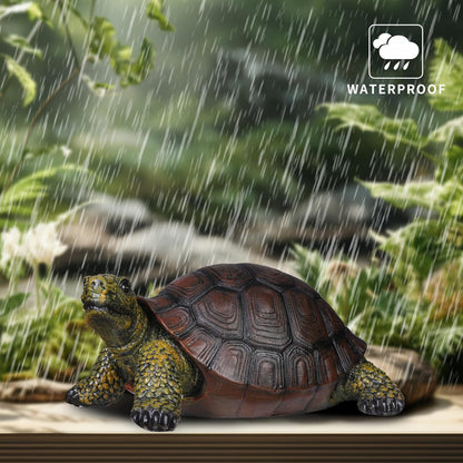 Weather-Resistant Resin Turtle Statue Decoration, Exquisite Handicraft, Artistic Simulation Animal