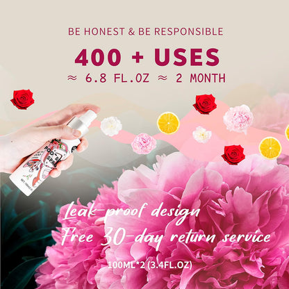 Clean-n-Fresh Toilet Spray, Wild Peony Scent, Bathroom Odor Eliminator & Air Freshener For Room
