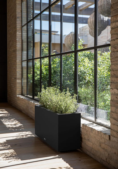 Veradek Block Series Long Box Planter - Large Rectangular Planter for Indoor or Outdoor Patio/Porch
