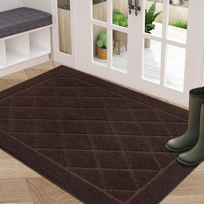 BEQHAUSE Dirt Trapper Door Mat 32" x 48", Doormat Non-Slip Entryway Rugs Washable, Dog Door Mat