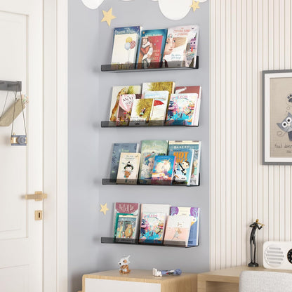 upsimples Acrylic Shelves for Wall Decor, 15" Display Shelf Perfume Organizer for Bathroom