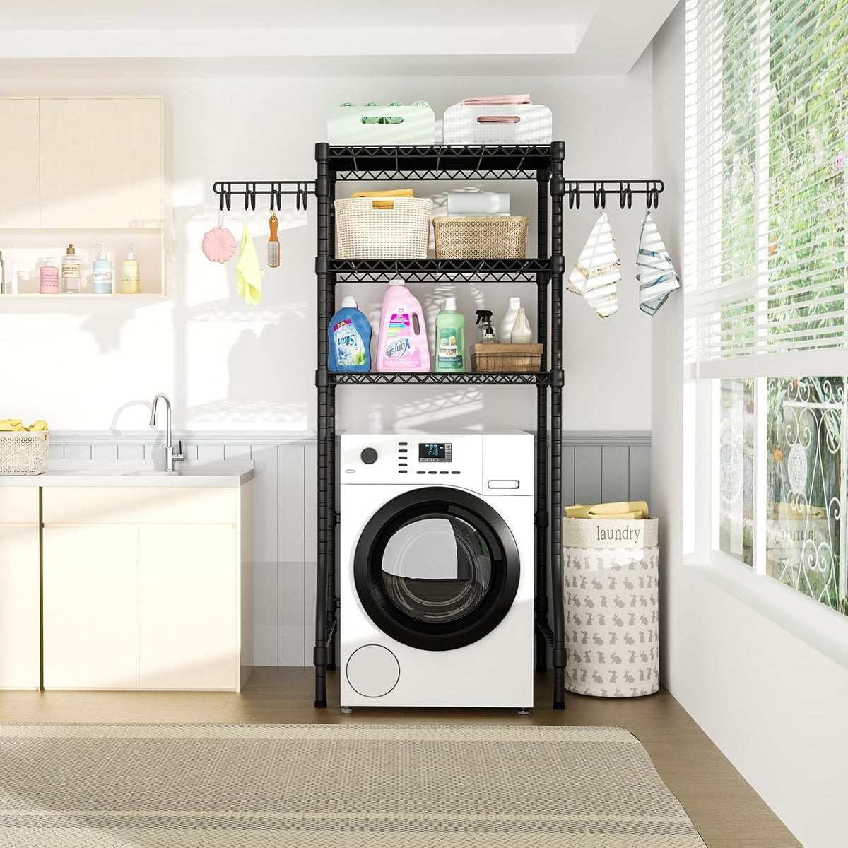 Ulif U8 Medium Laundry Room Storage Organizer, Over the Washer and Dryer Storage Shelves for