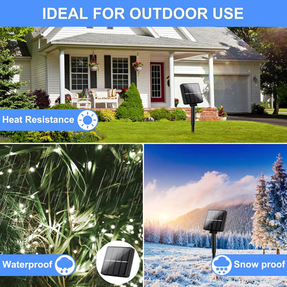 Brightever Outdoor String Lights Solar Powered, 2-Pack Total 80FT 200LED Solar Fairy Lights for