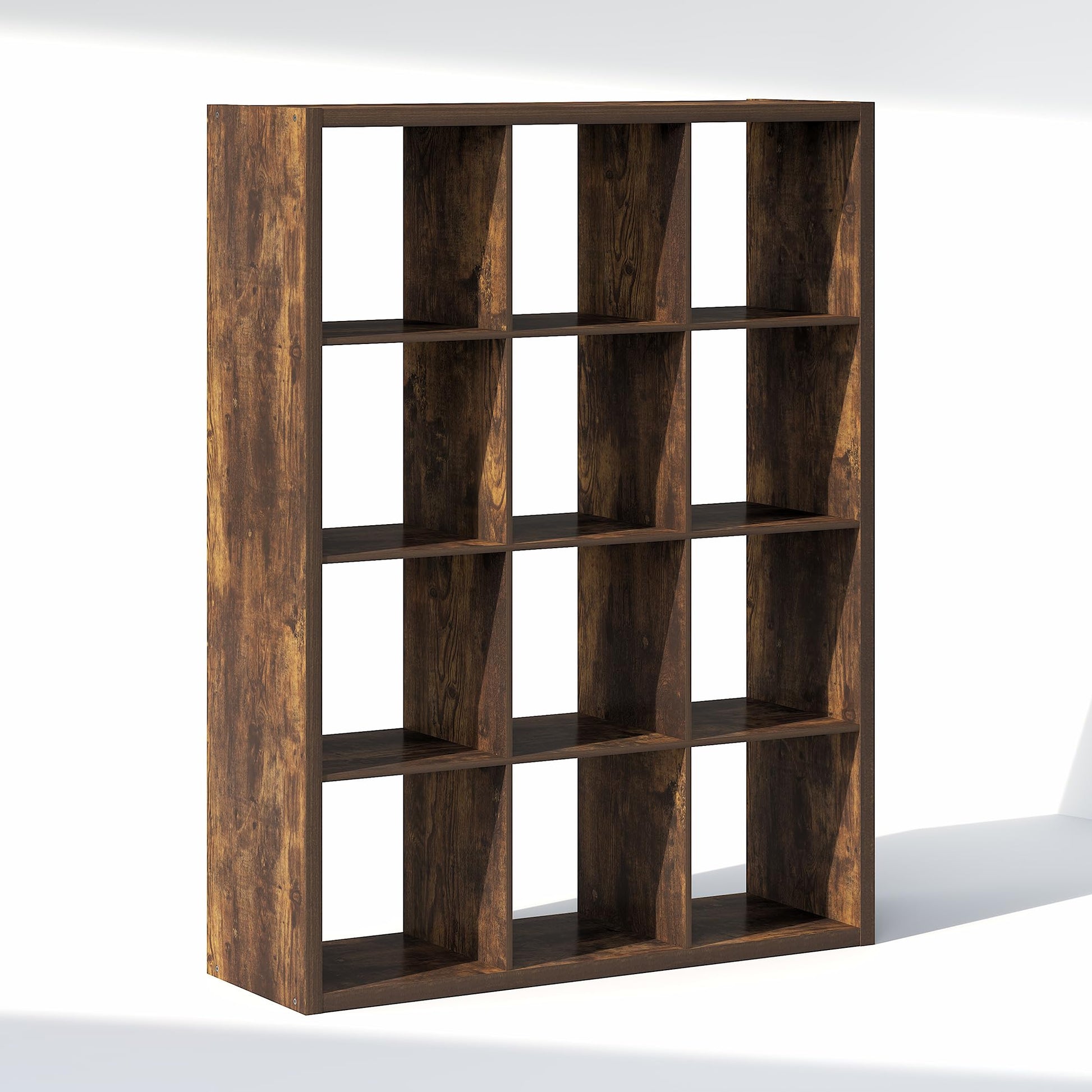 Furinno Cubic Extra Thick 12-Cube Closet Organizers and Storage, Amber Pine