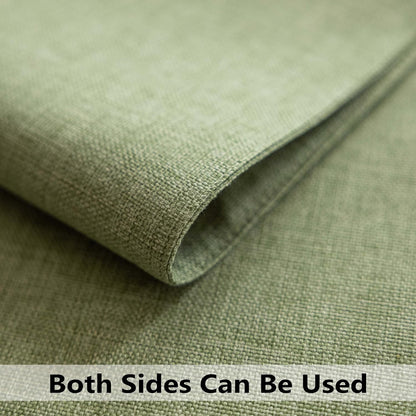 Demetex Cloth Green Placemats Set of 8 Heat Resistant Table Plate Mat Washable Linen Placemat for