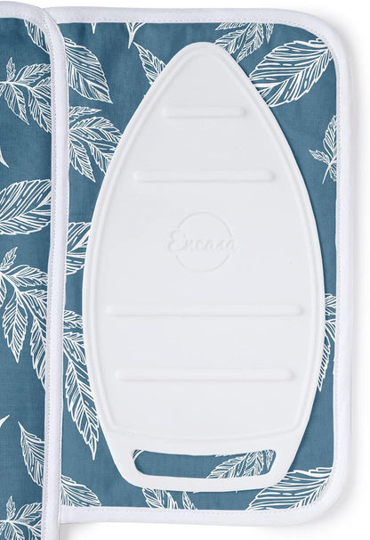 Encasa XO Ironing Mat/Pad (Small 28"x20") with 3mm Padding & Silicone Iron Rest for Steam Pressing