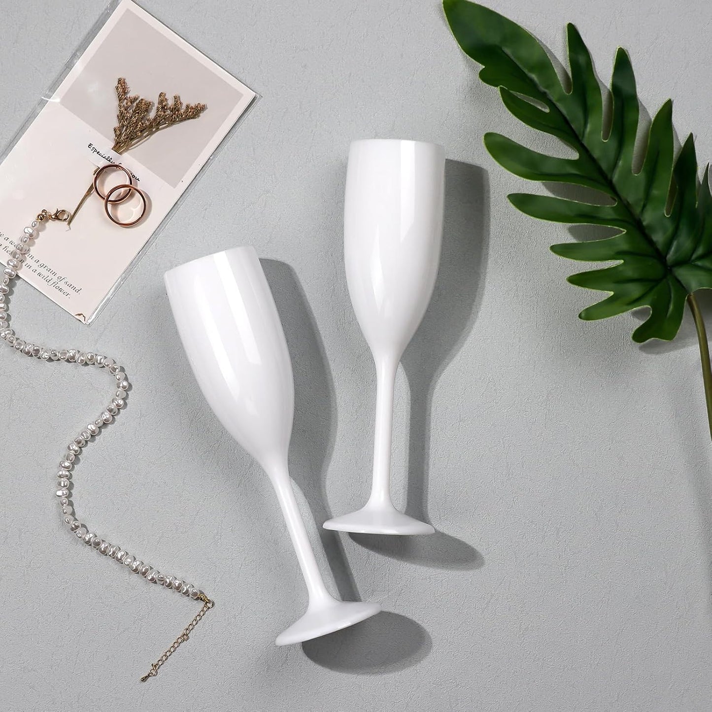 XUWAIDSGN Acrylic Champagne Flutes Toasting Glasses Unbreakable Mimosa Bar Reusable Wine Glasses