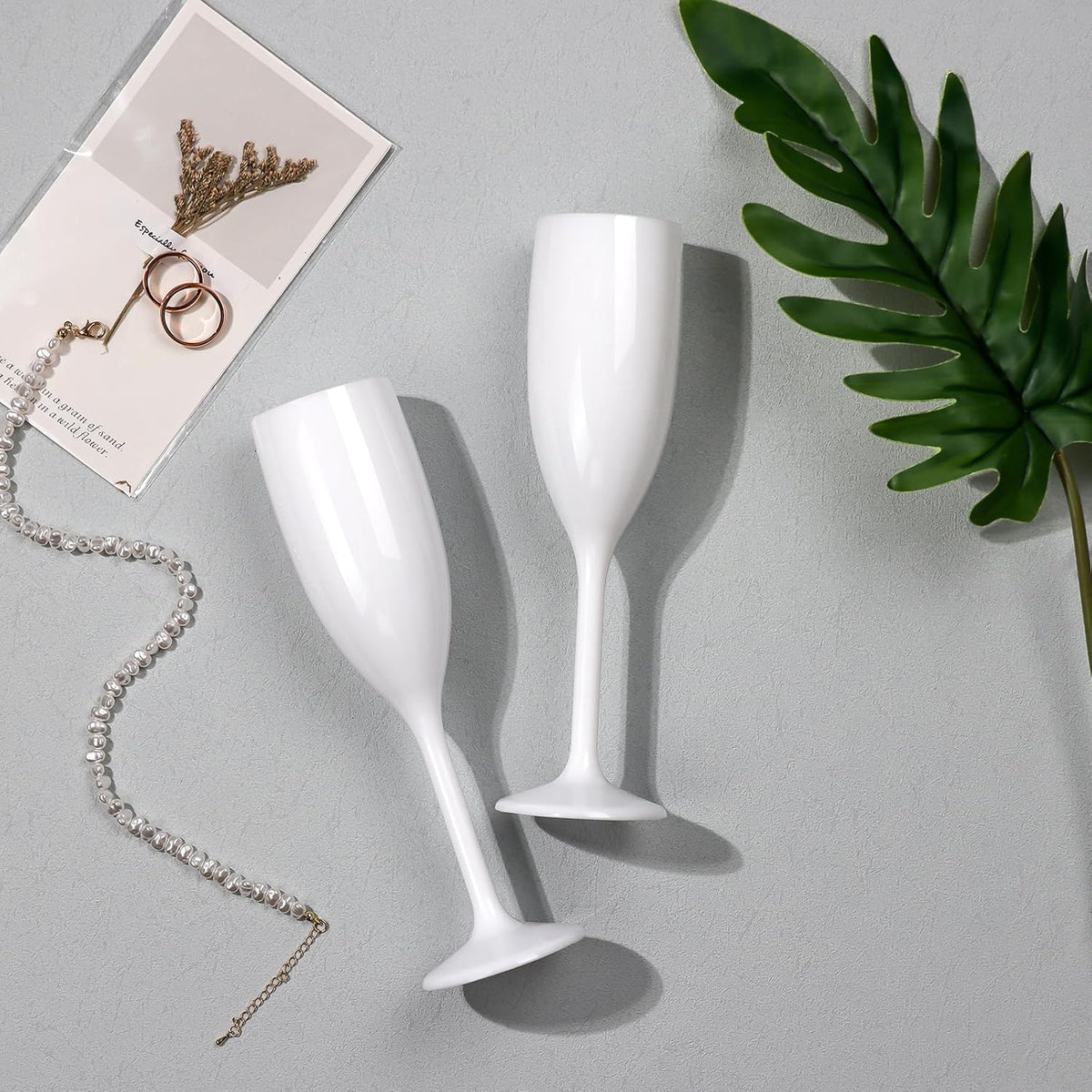 XUWAIDSGN Acrylic Champagne Flutes Toasting Glasses Unbreakable Mimosa Bar Reusable Wine Glasses
