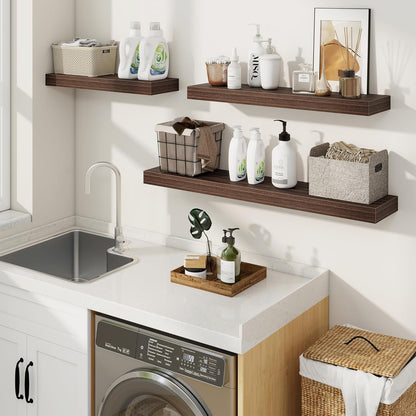 fuqing Floating Shelves for Wall, Bathroom Shelf Wall Mounted for Storage, Shelves with Invisible
