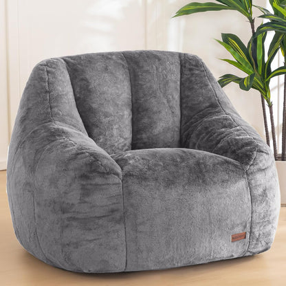 MAXYOYO Bean Bag Chair, Comfy Bean Bag Sofa with Back Support, Faux Fur Bean Bag Chair for Adults
