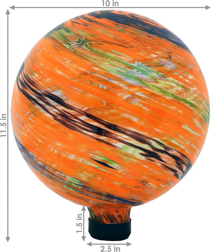Sunnydaze 10-Inch Gazing Ball for Garden - Glass Gazing Globe for Outside - Garden Orb Yard Decor