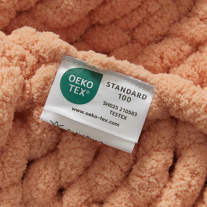 WESHIONGOO Chunky Knit Blanket Throw Knitted Throw Blankets for Couch Bed Fluffy Soft Blanket with