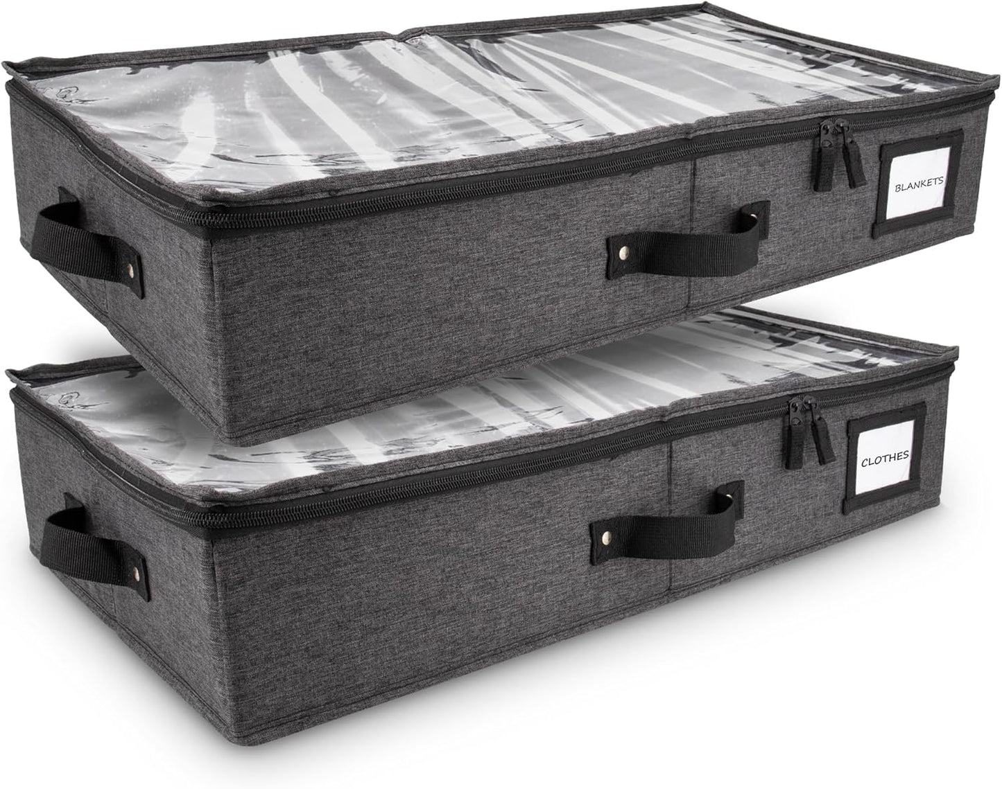 HOMELUX THEORY 2pc Under Bed Storage Containers, Bedroom Under the Bed Drawer Storage Organizer