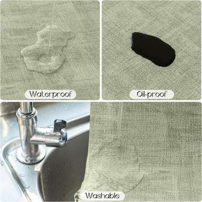 Romanstile Reversible Vinyl Placemats Set of 8, Faux Leather 100% Waterproof Oil-Proof Wipeable