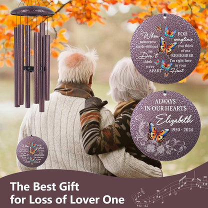 ASTARIN 36" Large Deep Tone Personalized Sympathy Wind Chimes, Memorial Wind Chime for Loss of