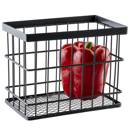 G.E.T. 7" x 4 1/4" Gray Rectangular Storage Metal Basket