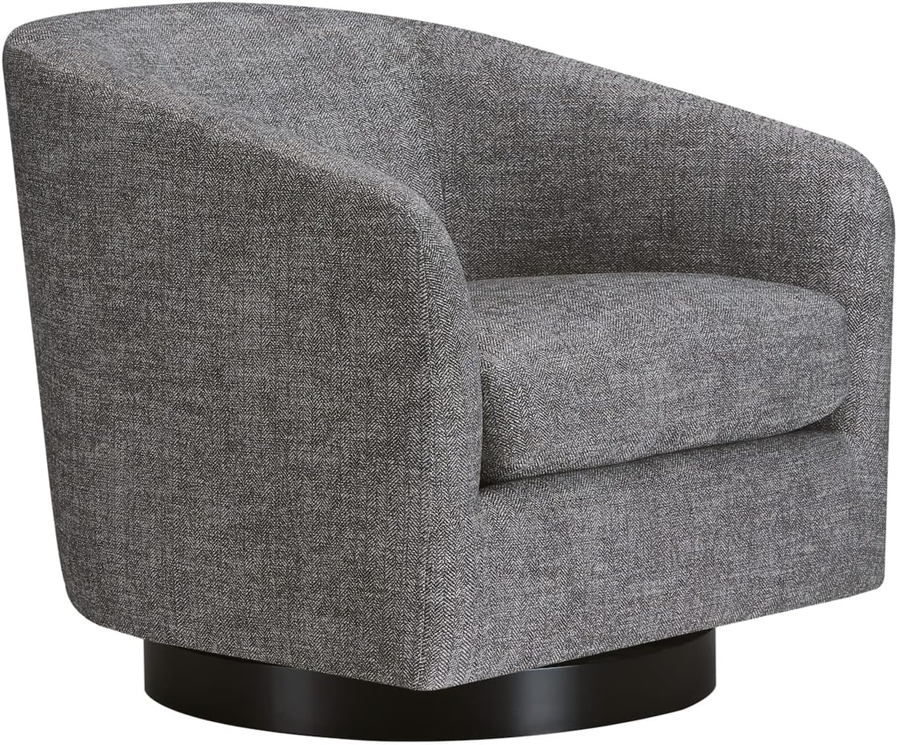 CHITA Swivel Accent Chair, FSC Certified Upholstered Fabric Barrel Chair for Living Room, Fully