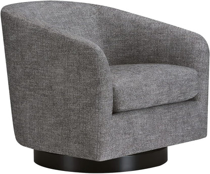 CHITA Swivel Accent Chair, FSC Certified Upholstered Fabric Barrel Chair for Living Room, Fully