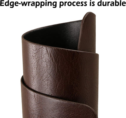 Faux Leather Placemats, Set of 8 PU Table Mats, Easy to Clean, Heat & Stain Resistant for Office