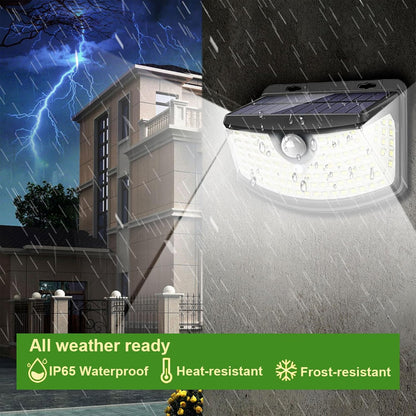 Aootek New Solar Motion Sensor Lights 120 LEDs with Light Reflector,270° Wide Angle, IP65