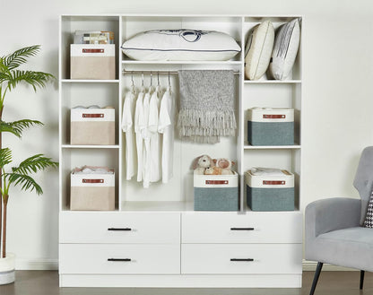 DECOMOMO Storage Baskets for Shelves - Fabric Closet Organizers and Storage Bins, Perfect Baskets