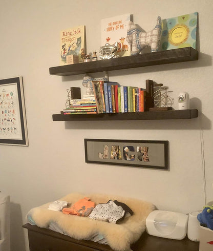 joelsantiques 54 Inch Wooden Floating Shelves for Wall - 54x6x2 in - Made of Natural Wood - Long