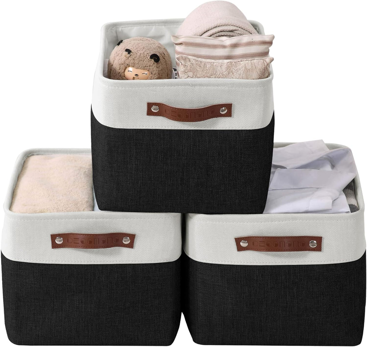 DECOMOMO Storage Baskets for Shelves - Fabric Closet Organizers and Storage Bins, Perfect Baskets