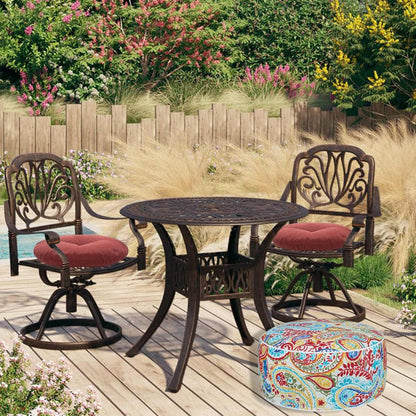 FUNHOME Inflatable Outdoor Ottoman with Air Pump,20"x9" Portable Patio Pouf,Water