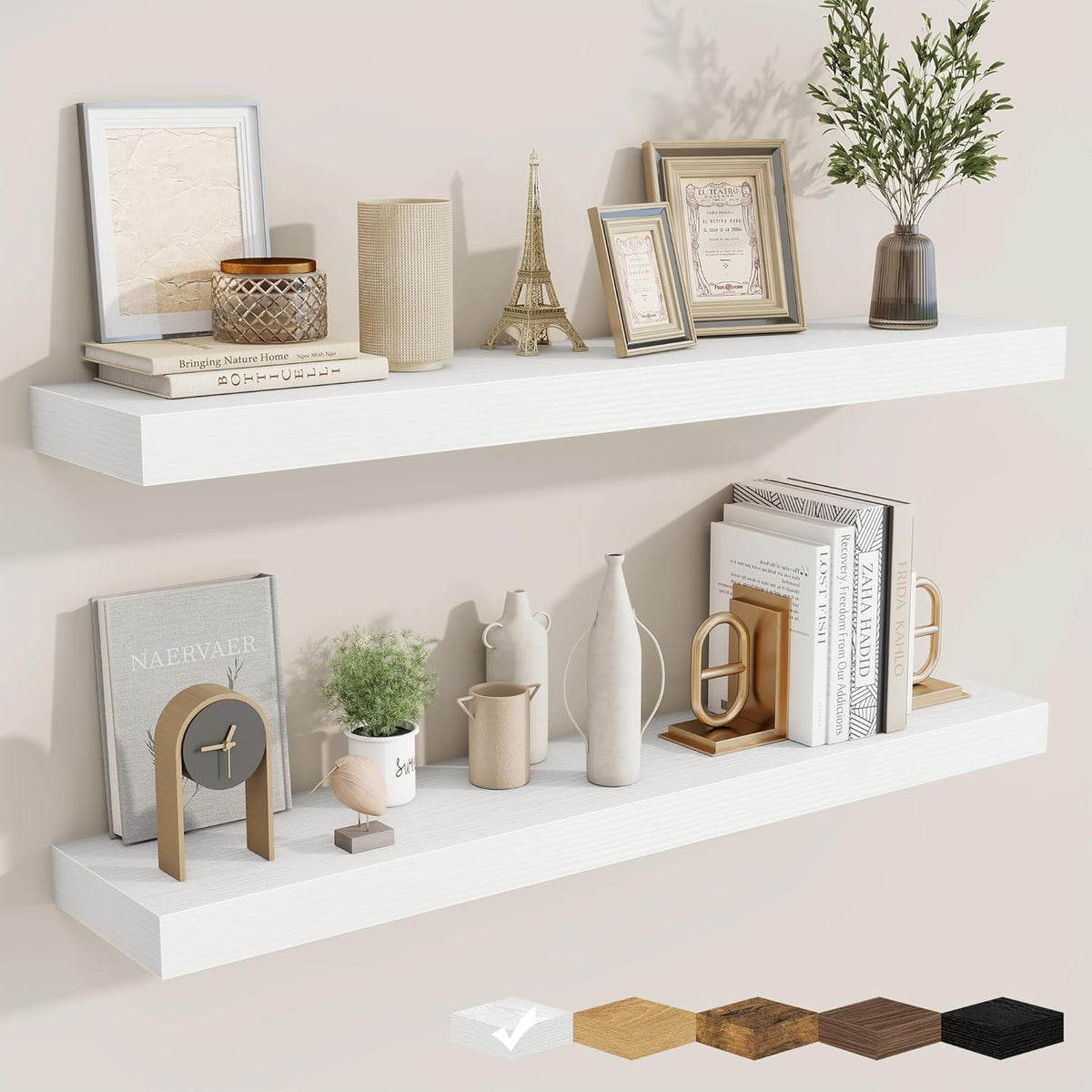 fuqing Floating Shelves for Wall, Bathroom Shelf Wall Mounted for Storage, Shelves with Invisible