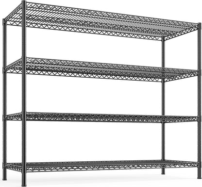 REIBII 2560LBS Storage Shelves 55.5"W Metal Shelving Unit 4 Tier Wire Shelving Commercial