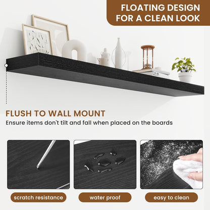 fuqing Floating Shelves for Wall, Bathroom Shelf Wall Mounted for Storage, Shelves with Invisible