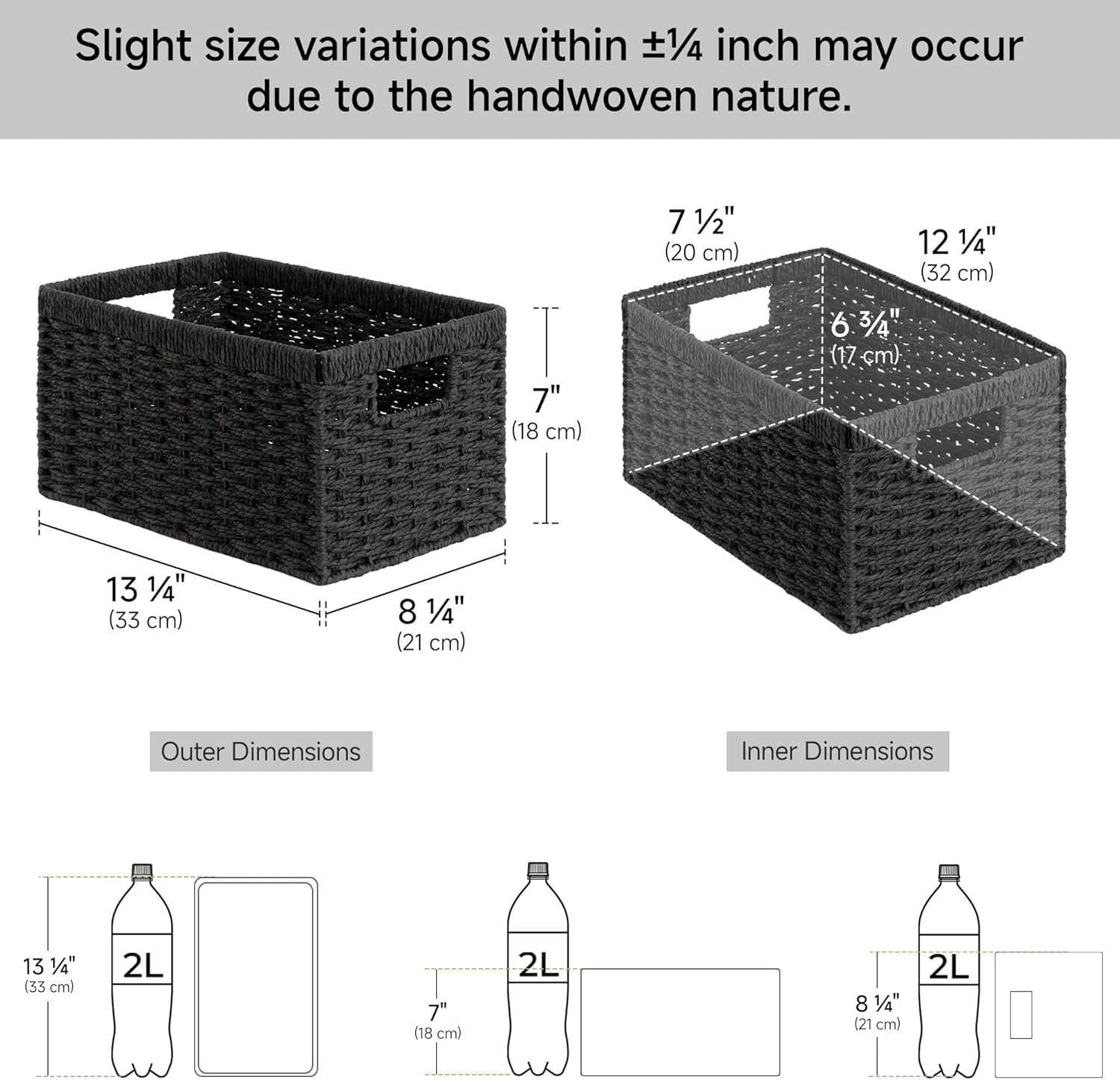 StorageWorks Pantry Baskets, Wicker Storage Baskets for Organizing, Bathroom Shelves, Pantry