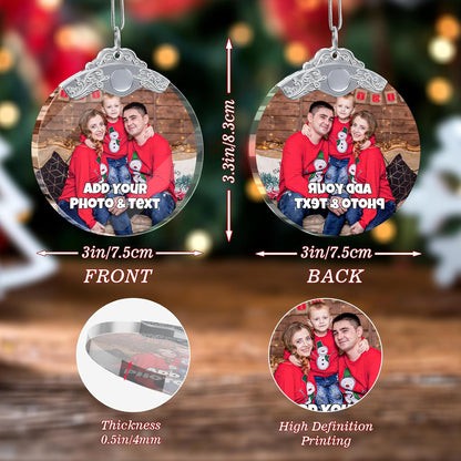 Personalized Christmas Ornament with Photo - Custom Picture Ornaments for Christmas 2025