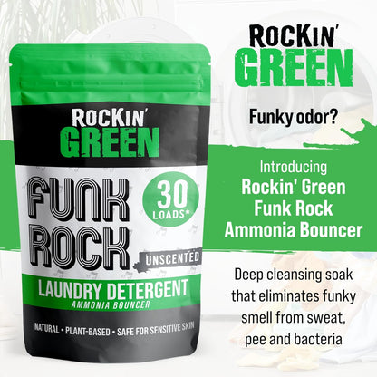 Rockin' Green Laundry Detergent, Plant based, All Natural Laundry Detergent Powder, Vegan and