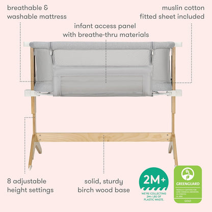 Newton Baby Bassinet & Bedside Sleeper with Mattress & Sheet - Ultra-Breathable & Completely
