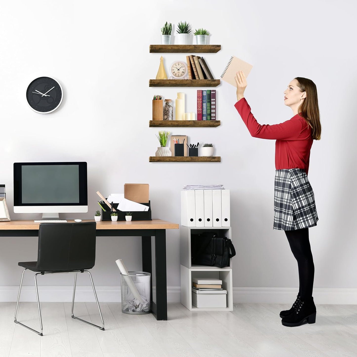 Sorbus Floating Shelves for Wall, Bathroom Shelves Wall Mounted for Kitchen, Bedroom, Living Room