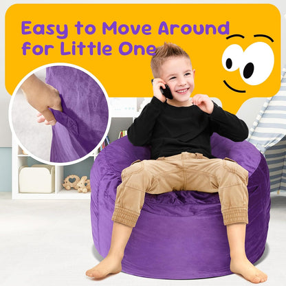Hobestluk Bean Bag Chairs 2.5FT Bean Bag Chair with Memory Foam Filled & Machine Washable